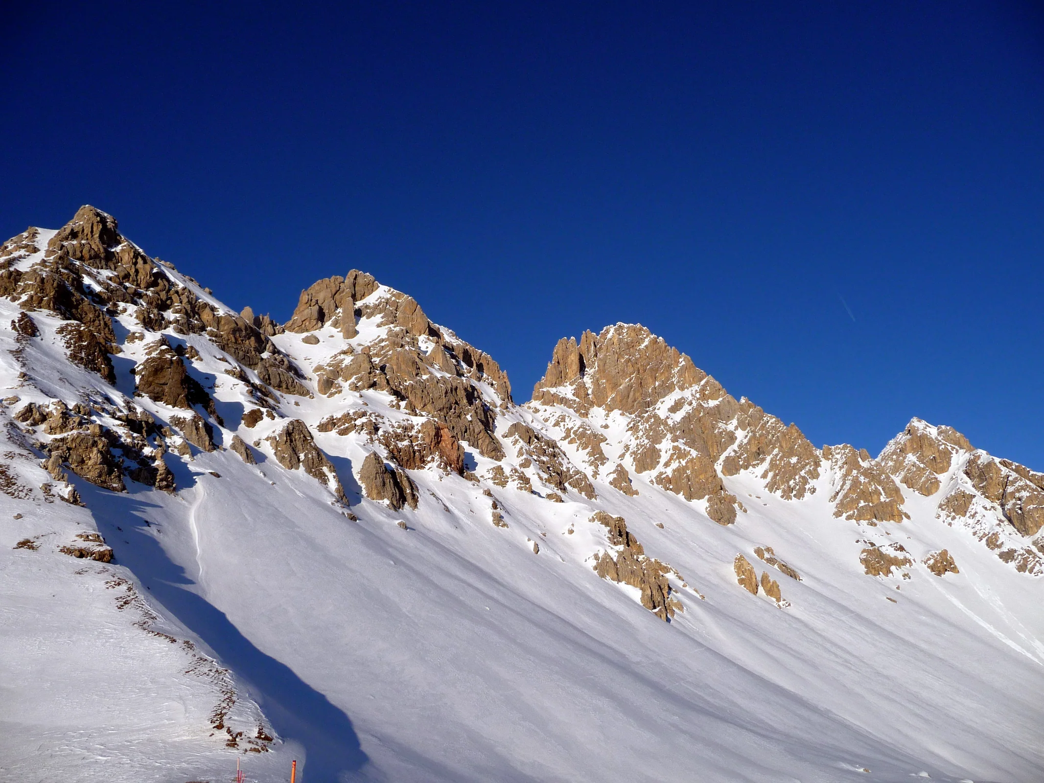 Bergpanorama oberhalb des Passo San Pellegrino