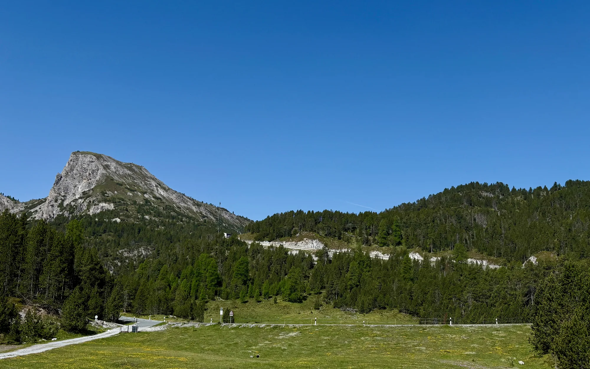 Passhöhe des Ofenpasses im Schweizer Nationalpark
